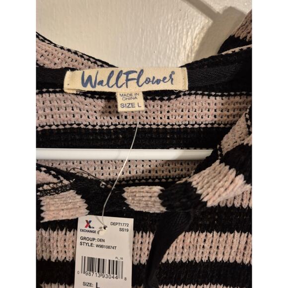 Wildflower Striped Buttersoft Sweater with Hood-Size L-NWT - Picture 3 of 9